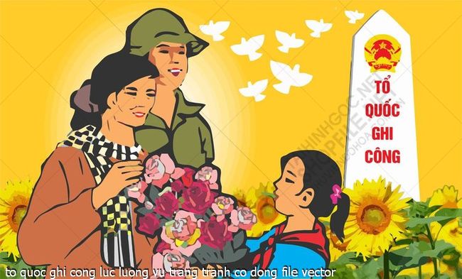 to quoc ghi cong luc luong vu trang tranh co dong file vector